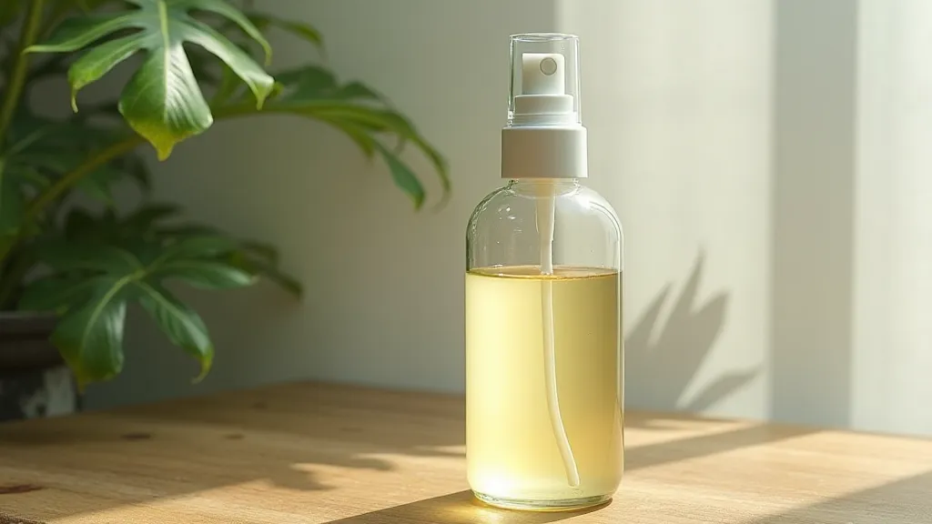 DIY vinegar-based cleaner in a spray bottle