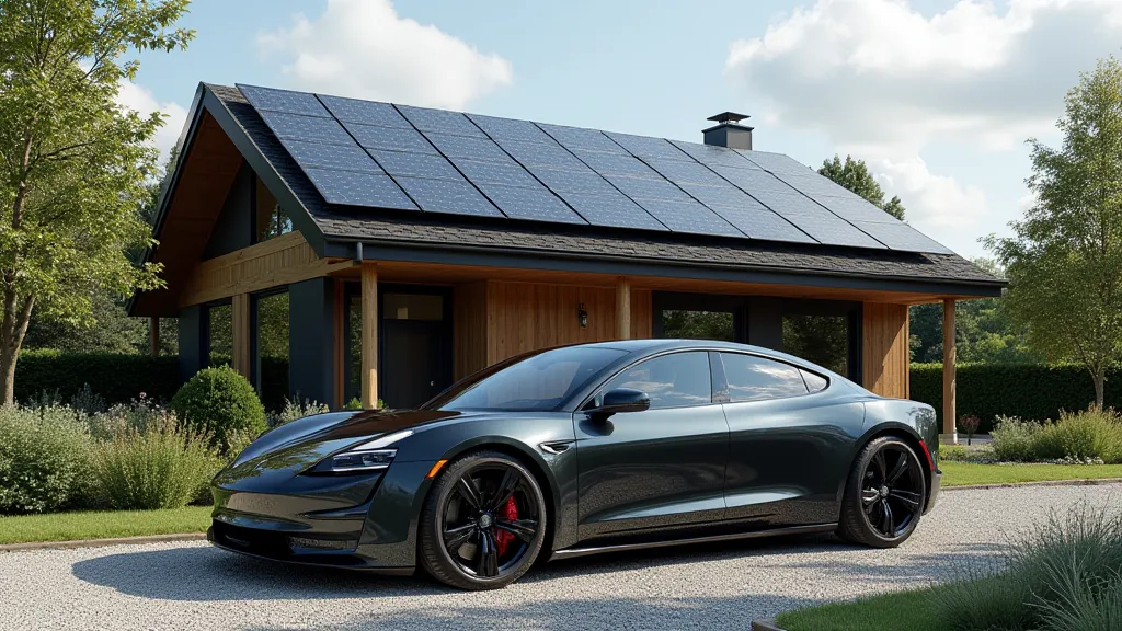 Electric car with solar panels