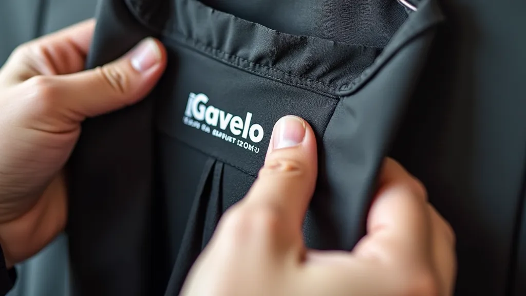 Close-up of a garment label