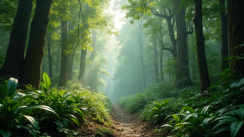Diverse rainforest ecosystem
