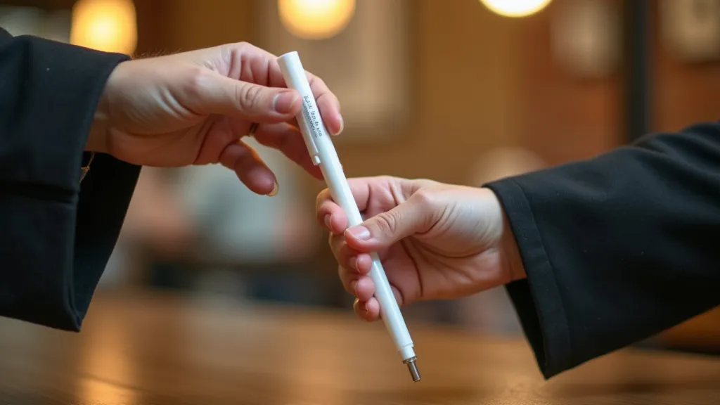 Hand declining a plastic straw