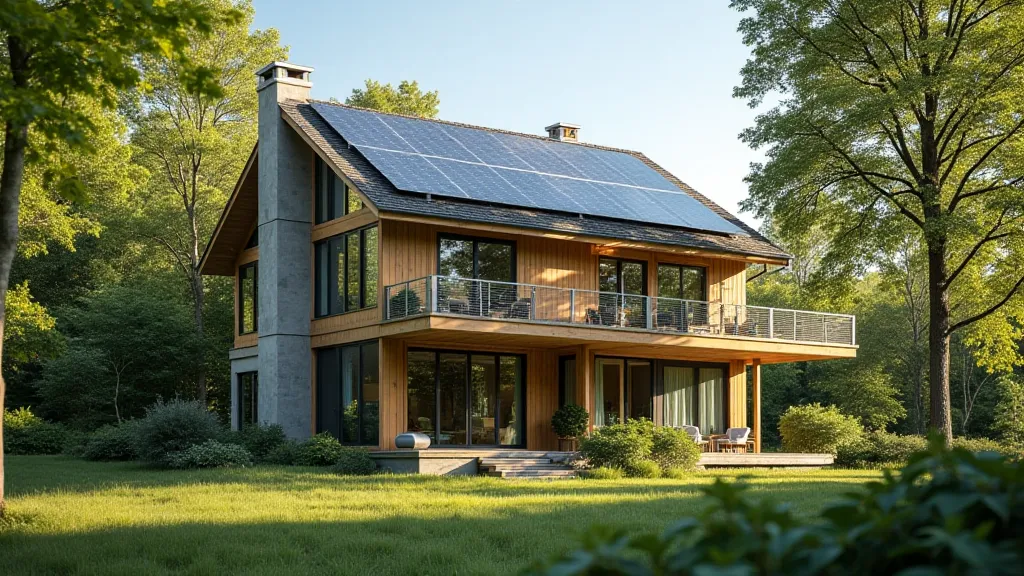 House with solar panels