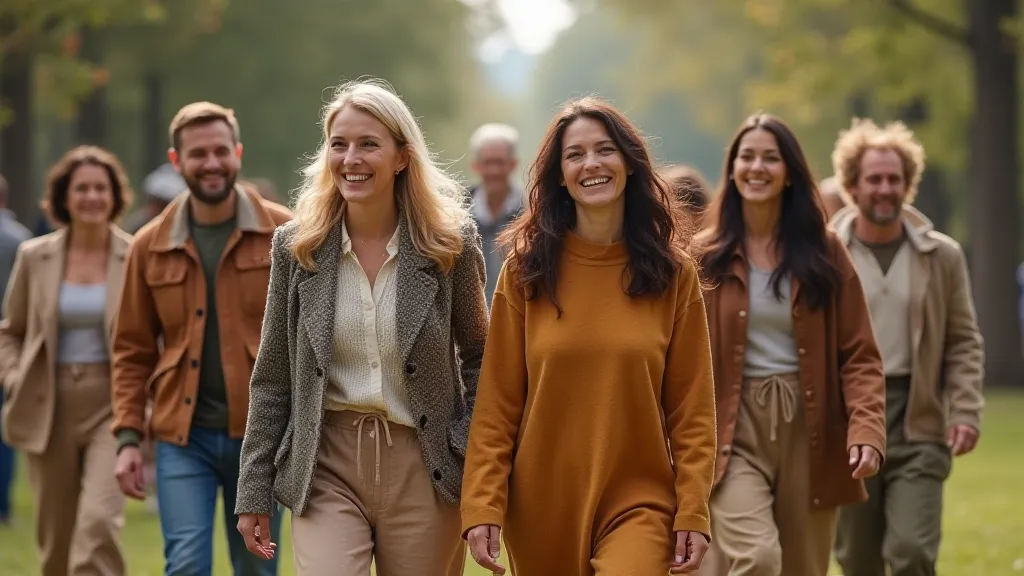 People wearing sustainable clothing