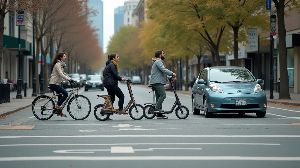 Assortment of sustainable transport